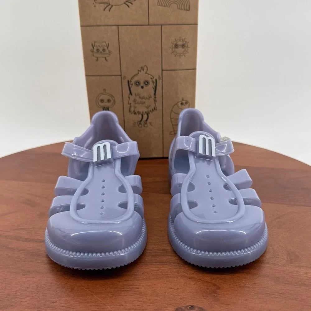 Mini‎ Melissa Hip Daydream BB Kids Blue Summer Fisherman Jelly Sandals Size 12